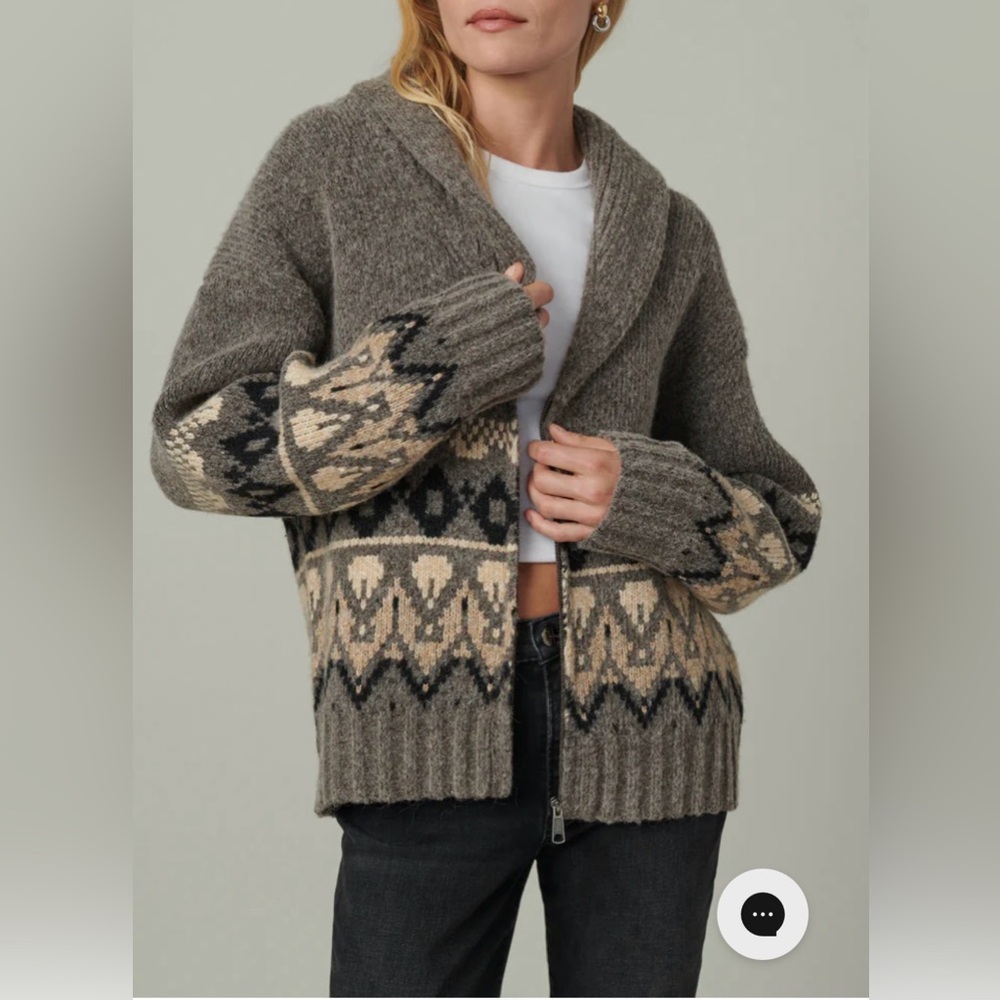 JOES JEANS THE INGA FAIRISLE CARDIGAN XS